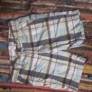 Aeropostale Plaid Women's Shorts - Blue, Green, Black